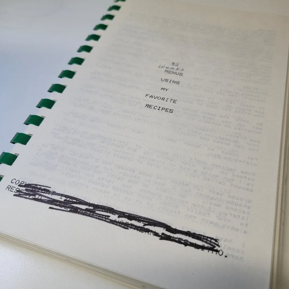 Vintage‎ 52 Weeks of Favorite Menus for the Working Woman Cookbook Recipe Binder